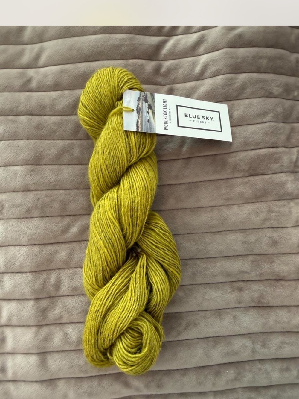Blue Sky Woolstok Light Yarn in Yellow-Green